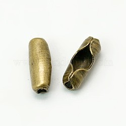 Eisenkugel Kettenschlösser, Antik Bronze, 9x3x3 mm, Bohrung: 2 mm, Passend für 2.4mm Kugelkette