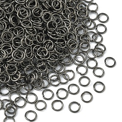 Eisen offenen Ringe springen, runden Ring, Metallgrau, 21 Gauge, 5x0.7 mm, Innendurchmesser: 3.6 mm