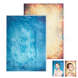 Décoration de bannière en vinyle olycraft, arrière-plans de photographie couleur dégradé rétro, rectangle, couleur mixte, 1500x1000x0.1mm, 1 feuille/couleur