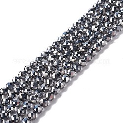 Brins de perles de pierre terahertz, facette, ronde, 6mm, Trou: 1mm, Environ 66 pcs/chapelet, 14.96 pouce (38 cm)