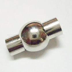 Cierres magnéticos de latón, linterna, de color platino mate, 19x11mm, agujero: 5 mm