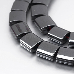 Non-magnetic Synthetic Hematite Beads Strands, Square, 8x8x4mm, Hole: 1.5mm, about 48pcs/strand, 15.3 inch(39cm)