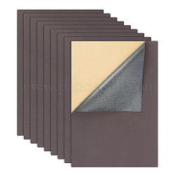 Paño de flocado de joyería, tela autoadhesiva, gris oscuro, 40x28.9~29 cm, 12 hoja / conjunto