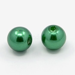 Imitated Pearl Acrylic Beads, Round, Dark Green, 8mm, Hole: 1.8~2mm, about 2000pcs/500g