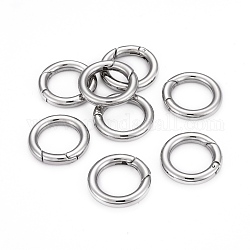 304 acero inoxidable anillos de la puerta de primavera, o anillos, pulido manual, color acero inoxidable, 20x3.5mm