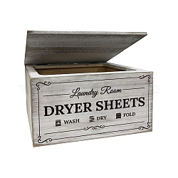 Boîtes à mouchoirs en bois, porte-serviette, pour buanderie, rectangle, mot, 200x130x110mm