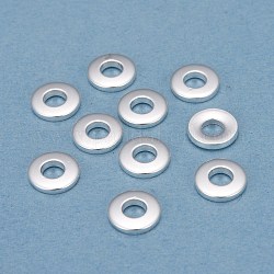 201 нержавеющей стали связывающий кольца, пончик, серебряные, 8x1.5 мм, внутренний диаметр: 3.2~3.5 мм