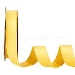 Ruban de velours double face, plat, jaune, 1 pouce (25 mm), environ 10.00 yards (9.14 m)/rouleau