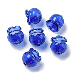 Cono di perline di vetro per la realizzazione di campanelli eolici, campanula media l, blu fiordaliso, 15x16mm, Foro: 2.7 mm