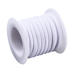 Flache elastische Polyesterschnur, Gurtzeug Nähzubehör, weiß, 5 mm, ca. 3.28 Yard (3m)/Rolle