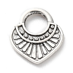 Pendente in lega stile tibetano, cuore, argento antico, 13.5x12x1.5mm, Foro: 4.5 mm, circa 819pcs/500g