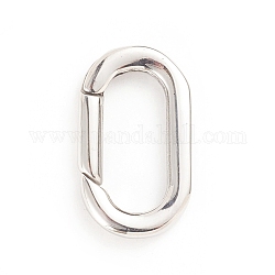 304 acero inoxidable anillos de la puerta de primavera, anillos ovalados, color acero inoxidable, 9 calibre, 22.5x13x3mm, diámetro interior: 16.5x7 mm