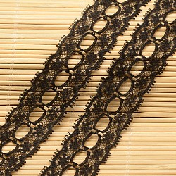 Lace Trim Nylon Ribbon for Jewelry Making, Black, 1 inch(26mm), about 200yards/roll(182.88m/roll)