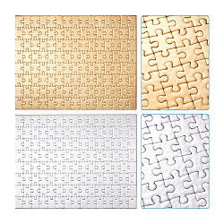4 ensembles 2 couleurs papier presse à chaud puzzle d'artisanat de transfert thermique, rectangle, couleur mixte, 20x29 cm, 120 pcs, 2 ensembles / couleur