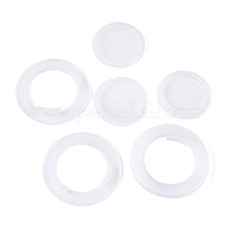 Cover di plastica, rotondo e piatto, bianco, 65x14mm