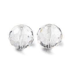 Perle di cristallo austriache imitazione di vetro, sfaccettato, tondo, chiaro, 8mm, Foro: 1 mm