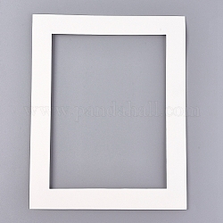 Tappetini per foto in carta di carta, rettangolo, bianco, 25.2x20.5x0.15cm