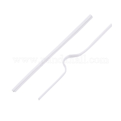 PE Nose Bridge Wire for Mouth Cover, with Galvanized Iron Wire Single Core Inside, DIY Disposable Mouth Cover Material, White, 10cm(3.93 inch) , 4mm wide