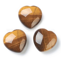 Piedra natural del amor del corazón del ojo de tigre, piedra de palma de bolsillo para el equilibrio de reiki, 44.5~45x45~46x20.5~21mm