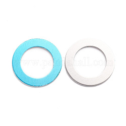 Plaque signalétique personnalisée en aluminium vierge, flans de carte de visite, anneau sbape, platine, 38x1.5mm, diamètre intérieur: 24.5 mm