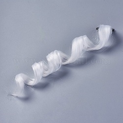 ファッション女性のヘアアクセサリー  鉄のスナップヘアクリップ  化学繊維カラフルなかつらを使って  ホワイト  50x3.25cm