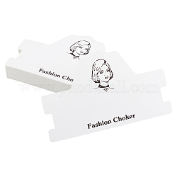 Fingerinspire Cardboard Necklace Display Cards, White, 11.3x18.5x0.05cm