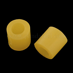 Mini perle melty fondono perline ricariche, tubo, goldenrod, 3~3.3x2.5~2.6mm, circa 40000pcs/500g