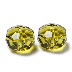 Perles en verre transparentes, facette, rondelle, olivine, 8x5mm, Trou: 1.2mm