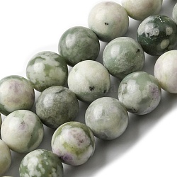 Chapelets de perles de jade paix naturelle, ronde, 10.5~11mm, Trou: 1.4mm, Environ 36 pcs/chapelet, 14.69'' (37.3 cm)