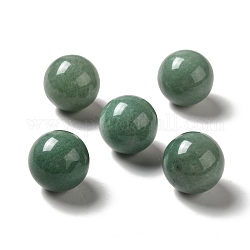 Естественный зеленый бисер авантюрин, нет отверстий / незавершенного, круглые, 25~25.5 мм