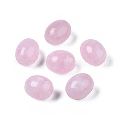 Perles acryliques, style de pierres fines imitation, baril, rose, 13x10mm, Trou: 2mm, environ 550 pcs/500 g