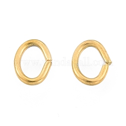 304 anelli di salto in acciaio inox, anelli di salto aperti, ovale, oro, 7x5x1mm, 18 gauge, diametro interno: 3x5mm