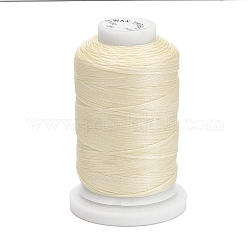 Waxed Polyester Cord, Flat, Bisque, 1mm, about 76.55 yards(70m)/roll