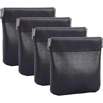 Benecreat 4 шт. черная кожаная дорожная сумка для ювелирных изделий AJEW-WH0283-67A
