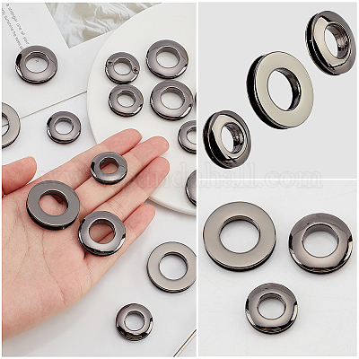 6pcs Metal Eyelets Grommets Flat Eyelet Flat Grommets Metal Loops