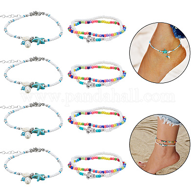 Boho ocean wave anklet outlet