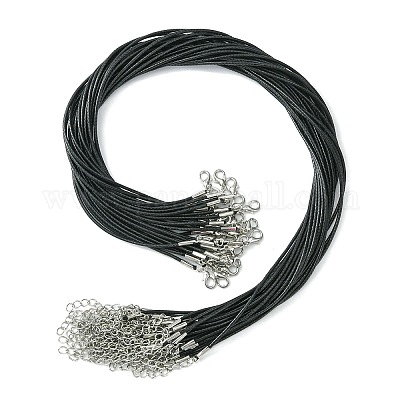 Wholesale 30Pcs Waxed Cotton Cord Necklace Making Pandahall
