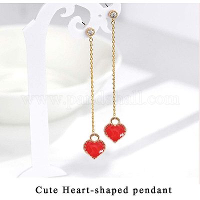 Wholesale PandaHall Elite 80pcs 4 Color Heart Charms Pendant Gold
