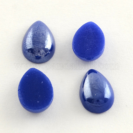 Pearlized Plated Opaque Glass Cabochons PORC-S778-6x10-21-1