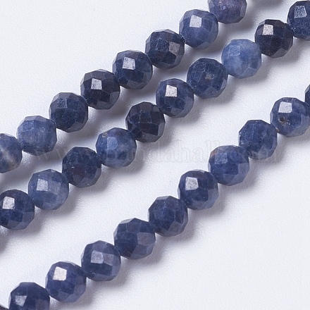 Chapelets de perles en sodalite naturelle G-F568-165-4mm-1