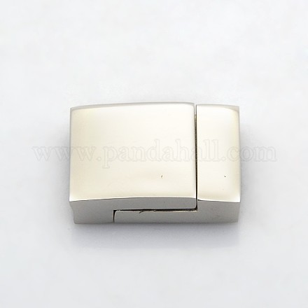 Cuboid 304 Stainless Steel Magnetic Clasps STAS-N041-17-1