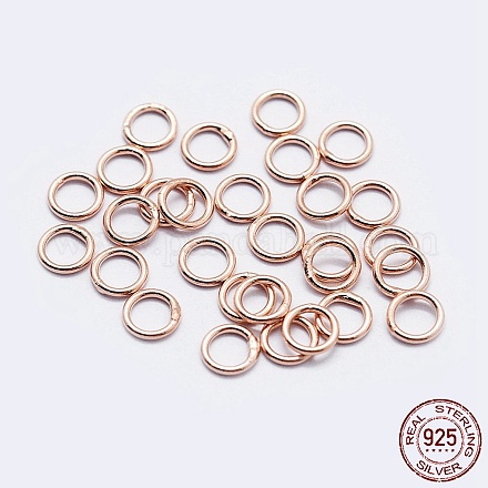 925 anillos redondos de plata esterlina STER-F036-03RG-0.9x8-1