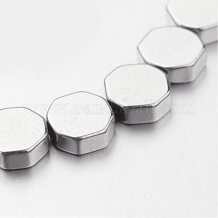 Chapelets de perles en hématite synthétique sans magnétique G-UK0008-15-01-1