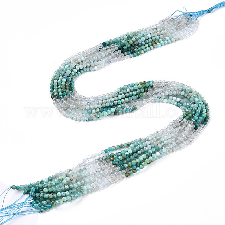 Naturelles et synthétiques mélangées perles de pierres précieuses brins G-D080-A01-02-12-1