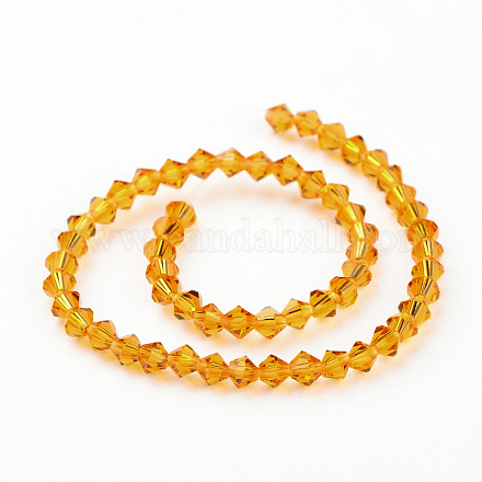 Faceted Bicone Imitation Austrian Crystal Glass Bead Strands G-PH0007-07-4mm-1