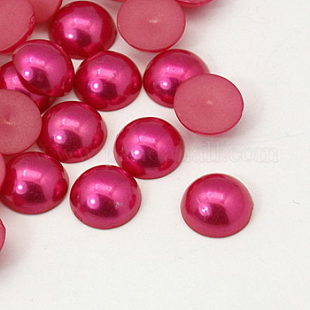 Half Round Domed Imitated Pearl Acrylic Cabochons OACR-H001-3S-1