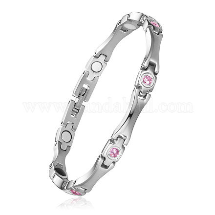 SHEGRACE Stainless Steel Panther Chain Watch Band Bracelets JB676B-1
