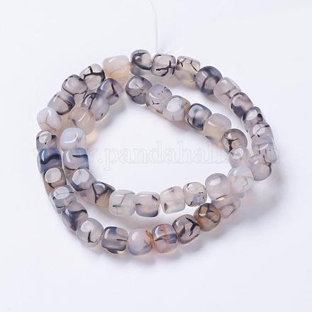 Chapelets de perles en agate craquelée naturelle G-E932-04A-1