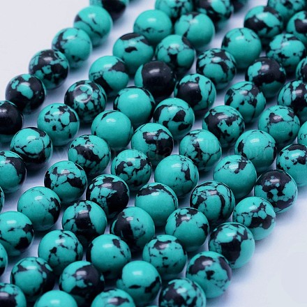 Synthetic Turquoise Beads Strands G-F531-6mm-J01-1