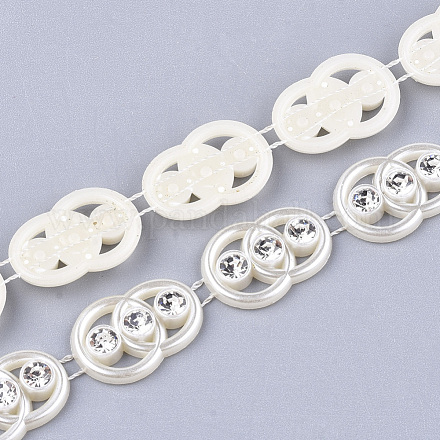 Chapelets guirlande de garniture perles en ABS plastique imitation perle AJEW-S073-16-1
